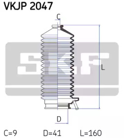 Комплект пыльника SKF VKJP 2047